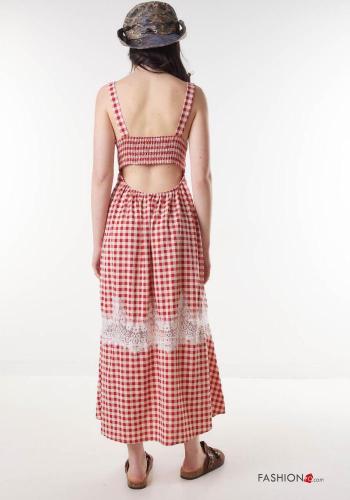 Abito scollato sulla schiena Fantasia quadrettata vichy - ph 5