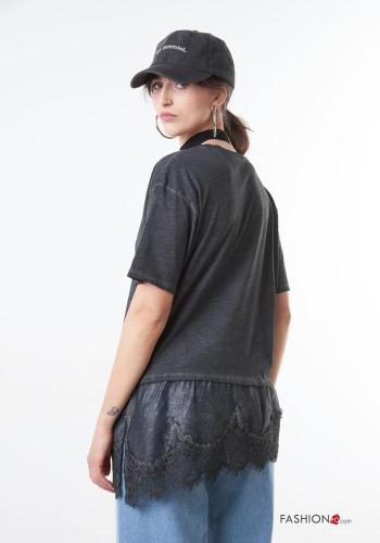 T-shirt in Cotone pizzo - ph 4