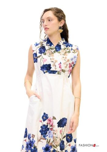 Vestido em Algodão Floral com bolsos - ph 2