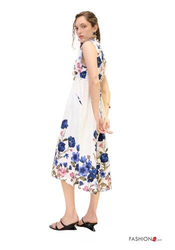 Vestido em Algodão Floral com bolsos - ph 4