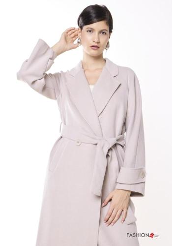 Cappotto doppio petto lungo con cintura - ph 2
