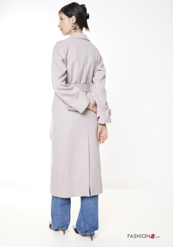 Cappotto doppio petto lungo con cintura - ph 5