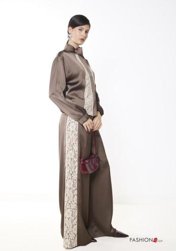 Pantalone in Cotone pizzo Fantasia ricamata - ph 2