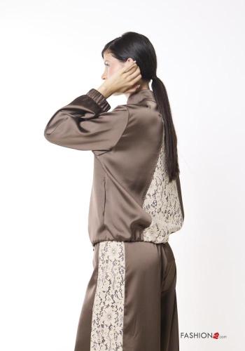 Bomber in Cotone pizzo Fantasia ricamata - ph 4