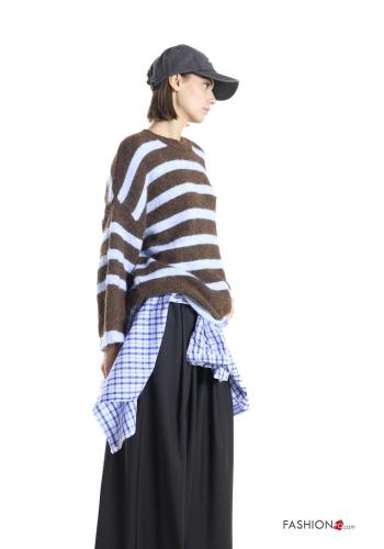 Maglione in Misto Lana girocollo Fantasia righe - ph 2