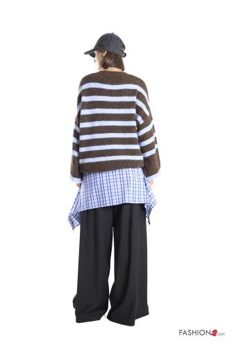 Maglione in Misto Lana girocollo Fantasia righe - ph 3