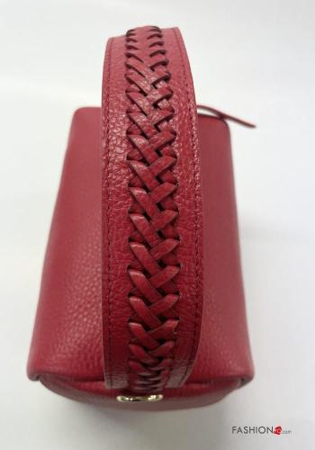 Borsa in Vera pelle con fodera con tracolla con tasche con zip - ph 4