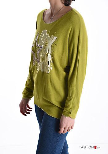 Maglietta a manica lunga maniche lunghe con paillettes - ph 3