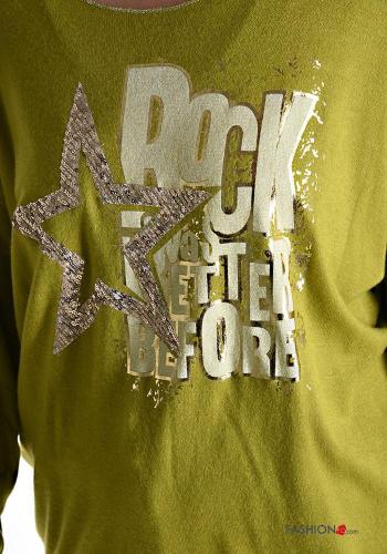Maglietta a manica lunga maniche lunghe con paillettes - ph 4