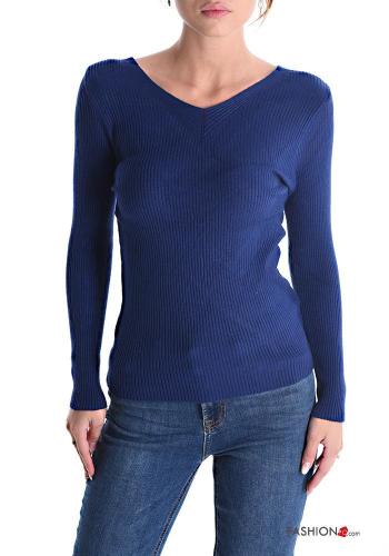 Ribbed Sweater with v-neck - ph 2