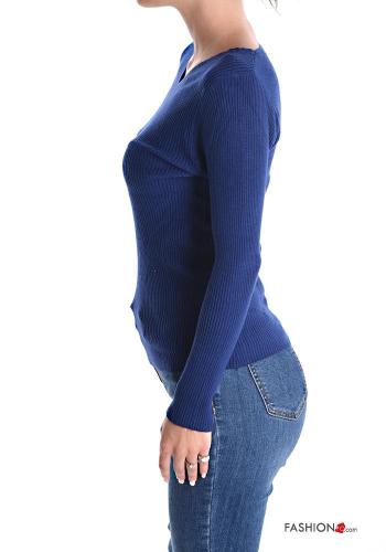 Ribbed Sweater with v-neck - ph 4