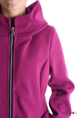 Coat with pockets with hood with zip - ph 4