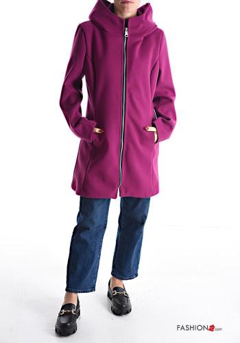 Coat with pockets with hood with zip - ph 5