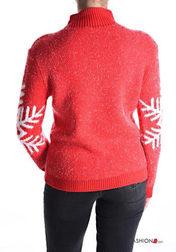 Camisola manga comprida de Natal com gola subida - ph 2