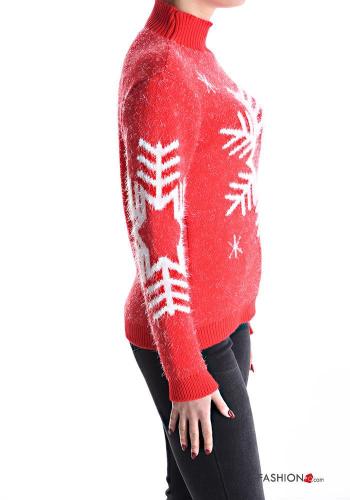 Camisola manga comprida de Natal com gola subida - ph 3