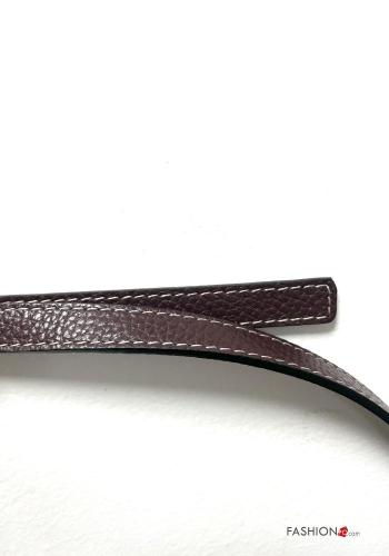 adjustable with buckle Genuine Leather Belt with bow - ph 3