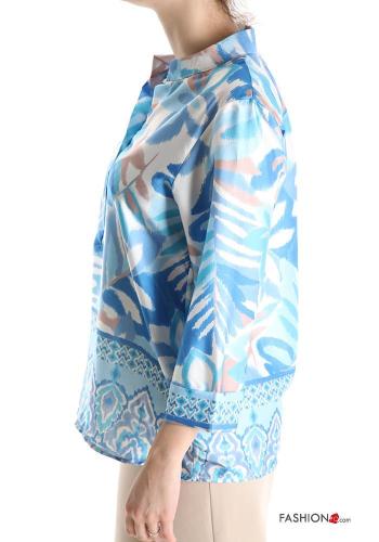 Blouse with buttons 3/4 sleeve with v-neck - ph 3