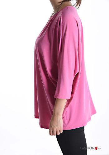 Top con collana maniche a tre quarti - ph 3