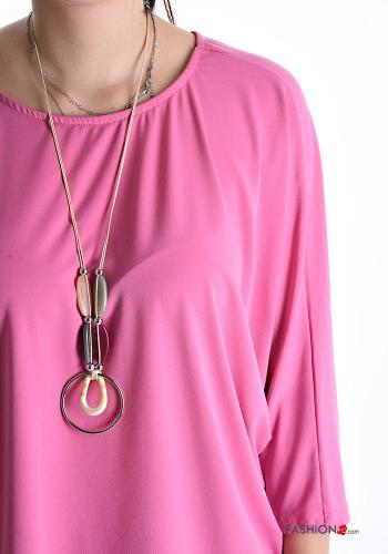 Top con collana maniche a tre quarti - ph 4