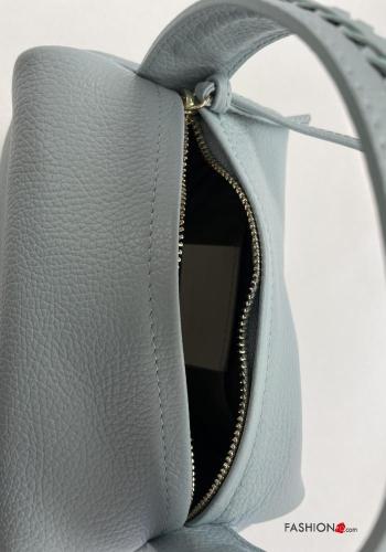 Genuine Leather Bag with zip with shoulder strap - ph 5