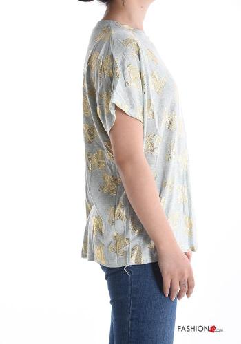 kurze ärmel u-boot ausschnitt T-shirt - ph 3