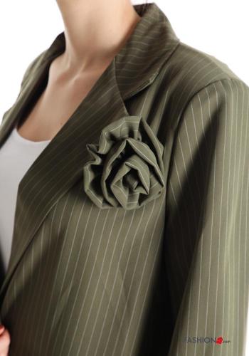 Fato com elástico com forro com cinto com bolsos com botões - ph 2