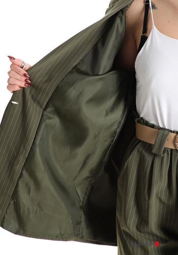 Fato com elástico com forro com cinto com bolsos com botões - ph 3