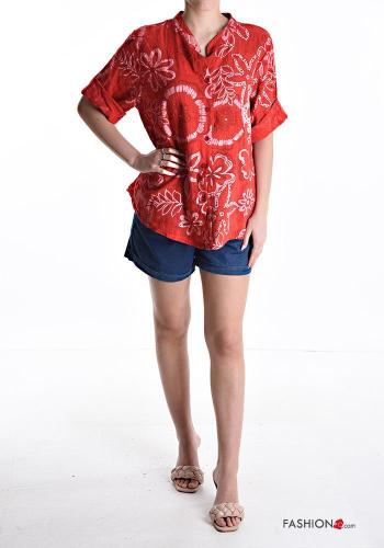 Camisa em Algodão com botões manga três quartos - ph 5