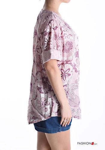 Blusa em Algodão manga curta com botões - ph 3