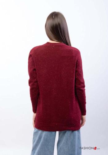 long sleeve Cardigan with buttons with v-neck with pockets - ph 2