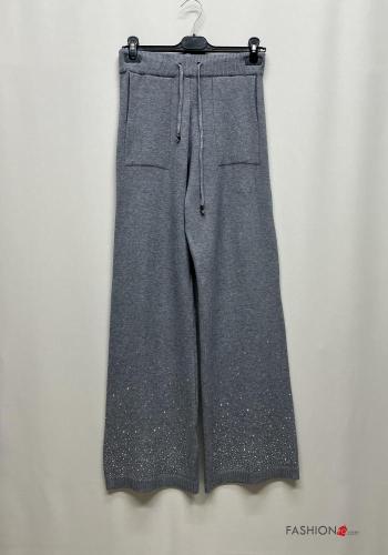 Conjunto manga comprida gola redonda com strass com elástico - ph 3