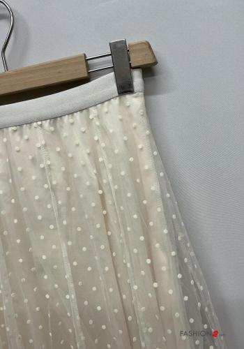Jupe tulle Imprimé à pois avec doublure avec élastique - ph 2