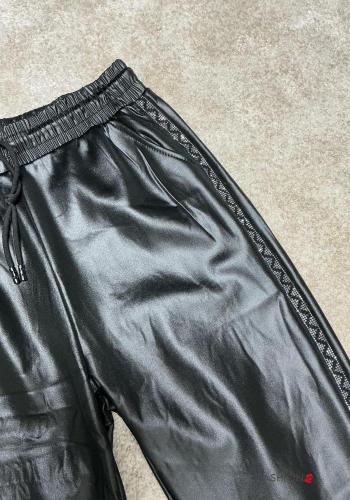 Calças imitação de couro com elástico - ph 2