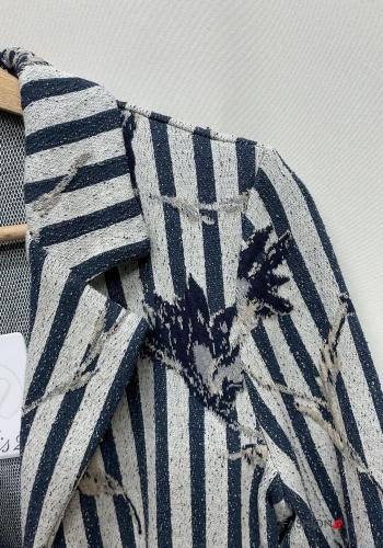 Giacca in Cotone maniche lunghe Fantasia mista con bottoni senza fodera - ph 6