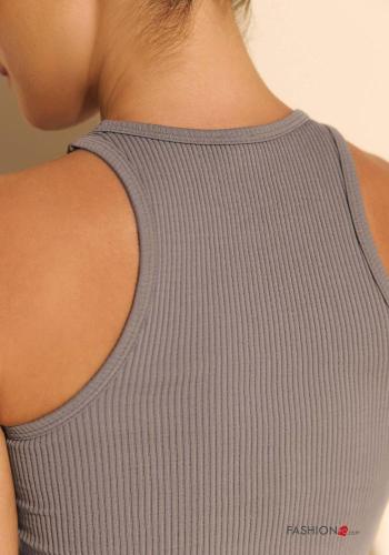 Top senza maniche costine corto - ph 2