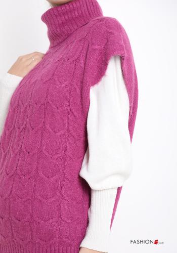 ärmellos Strickpullover Rollkragen- - ph 4
