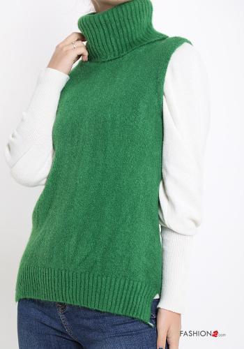 ärmellos Strickpullover Rollkragen- - ph 1