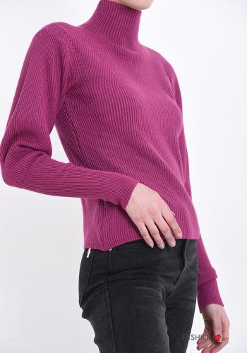 Maglione costine a collo alto - ph 3