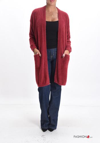 Cardigan maniche lunghe con tasche