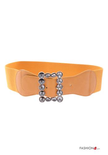 Cintura regolabile con strass con elastico