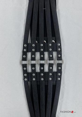 Ceinture avec clous avec élastique à boutons - ph 1