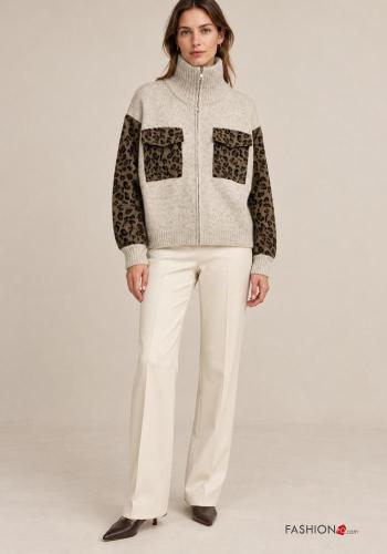 Cardigan in Misto Lana