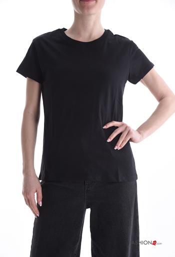 T-shirt in Cotone maniche corte girocollo