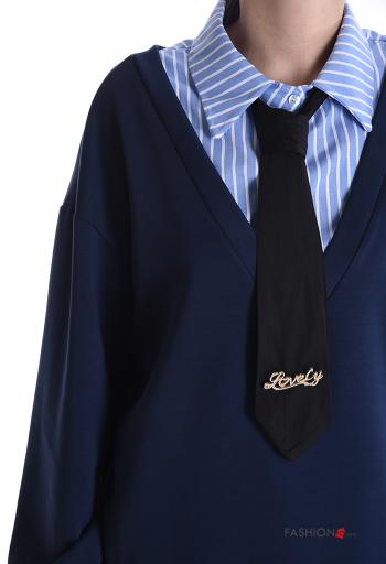 Striped long sleeve with collar Sweatshirt with buttons - ph 4