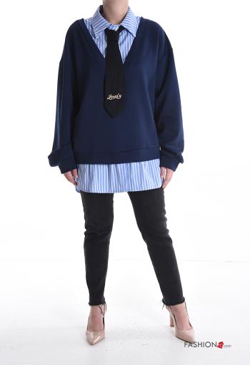 Striped long sleeve with collar Sweatshirt with buttons - ph 5
