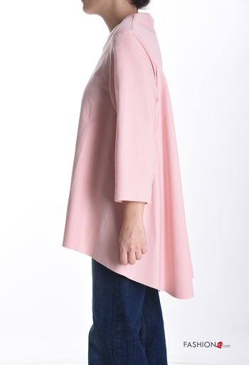 oversized asymmetrical Cotton Tunic 3/4 sleeve - ph 3