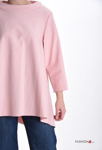 oversized asymmetrical Cotton Tunic 3/4 sleeve - ph 4