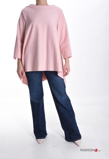 oversized asymmetrical Cotton Tunic 3/4 sleeve - ph 5