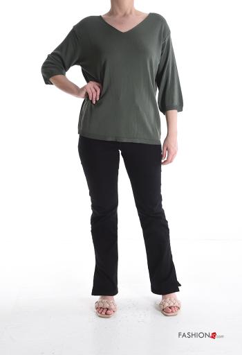 Sweater with v-neck 3/4 sleeve - ph 5
