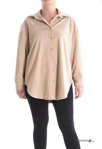 Suede Shirt with buttons